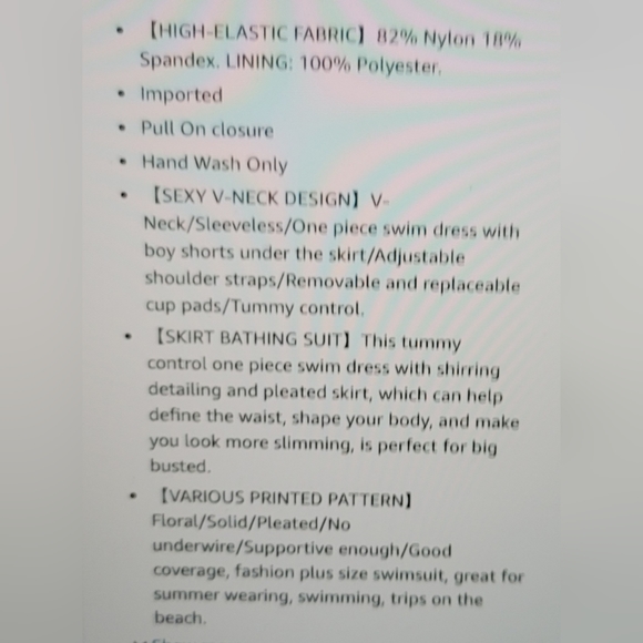 NWT Ruched Tummy Control Comfy Strap Boy Short Swim Dress Tankini Bathing Suit - Picture 7 of 14